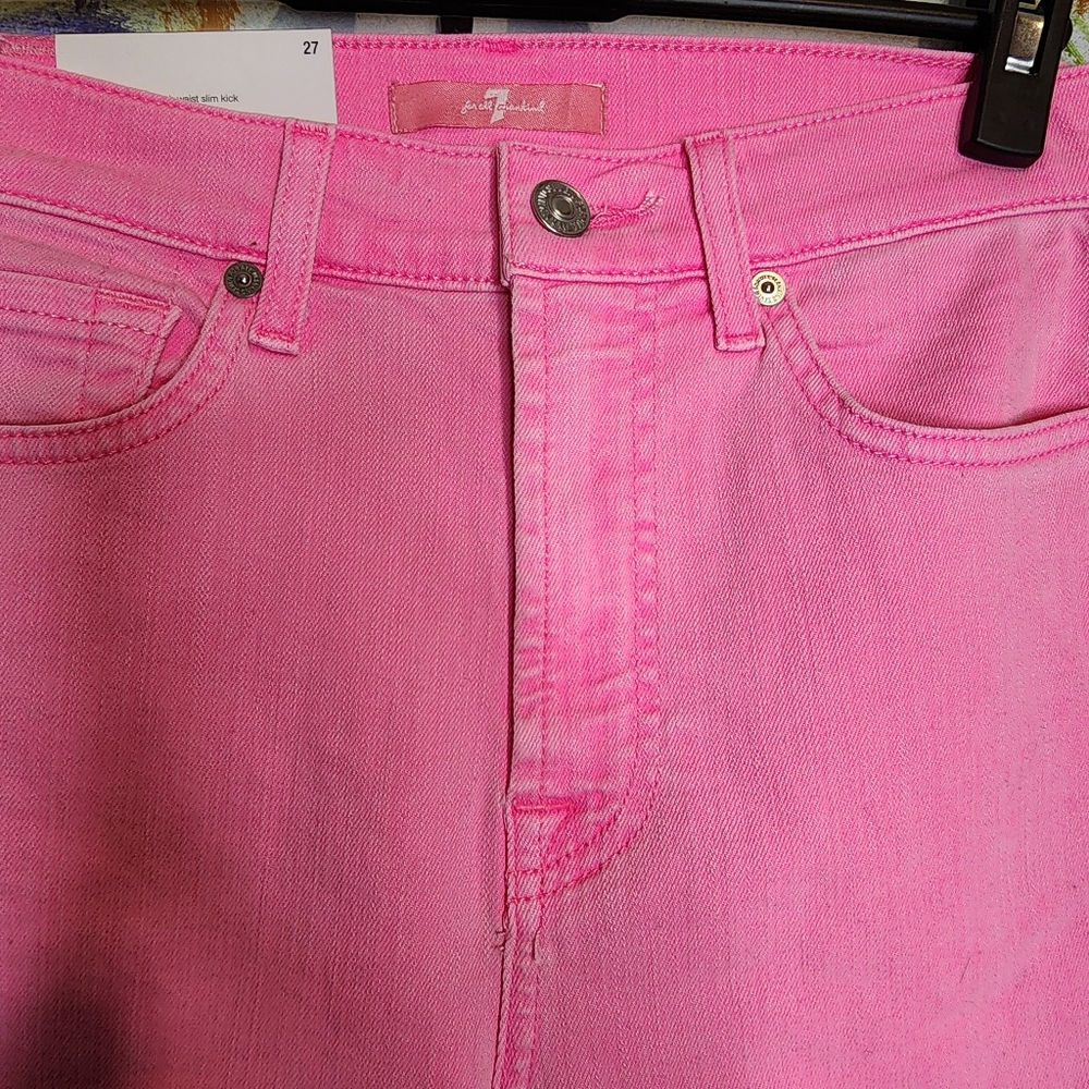NWT 7 For All Mankind High Waist Slim kick Jeans - Picture 7 of 13